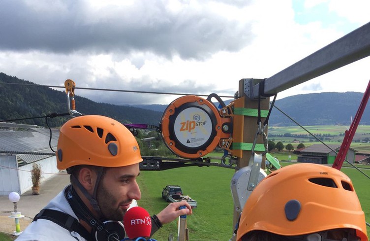 Mike en mode casse-cou ce matin à Fête La Terre