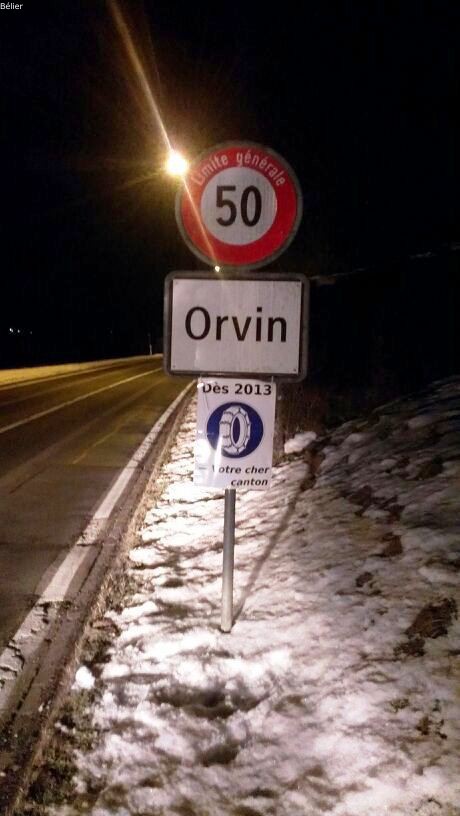 Le groupe Bélier a mené une action sur les routes du Jura bernois