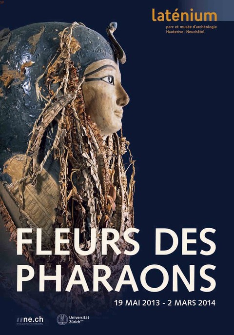 affiche de l'exposition Fluers des pharaons