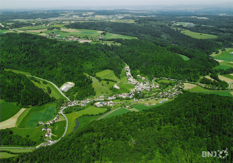 Vue aérienne de Courchavon
