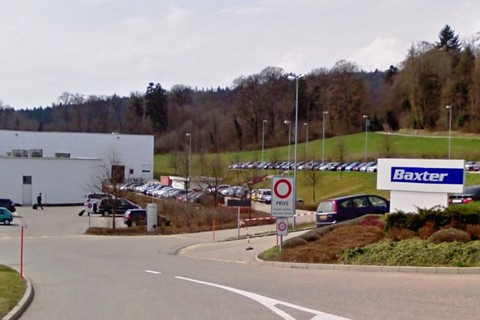 L'entreprise Baxter à Neuchâtel (image Google Maps).