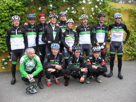 Les cyclistes du GS Ajoie à l'arrivée de la Flèche Vélocio 2014