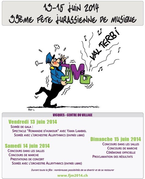 L'affiche de la 39e édition de la Fête jurassienne de musique