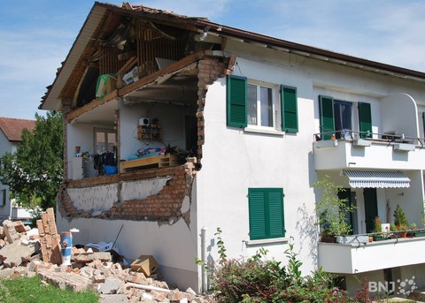 Vue de la façade de la maison