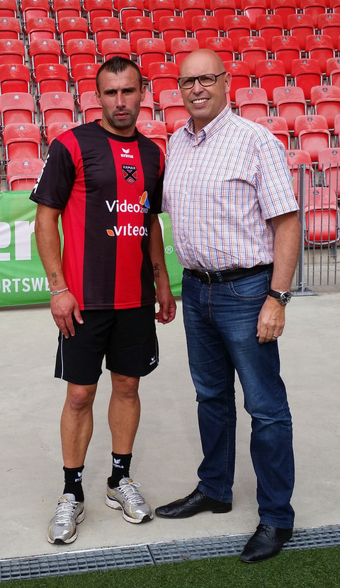 David Sauget en compagnie du président Christian Binggeli.