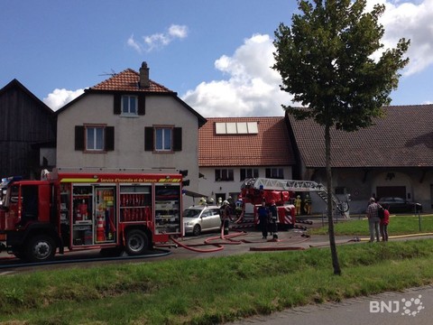 Incendie à Cornol