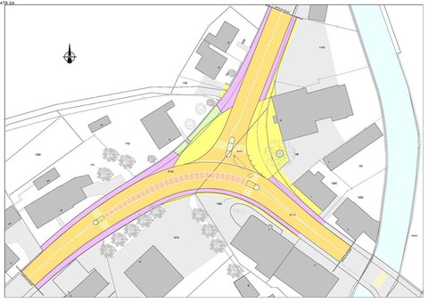 Le plan du nouveau carrefour des Gorges