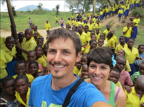Bastien Boillat et Samanta Maiorano au Kenya.