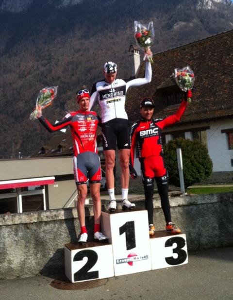 Adrien Chenaux monte sur le podium de l'Enfer du Chablais