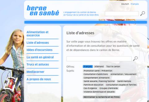 Aperçu du carnet d'adresse en ligne