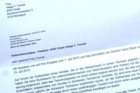 Le courrier reçu fin septembre par Tomi Tomek.