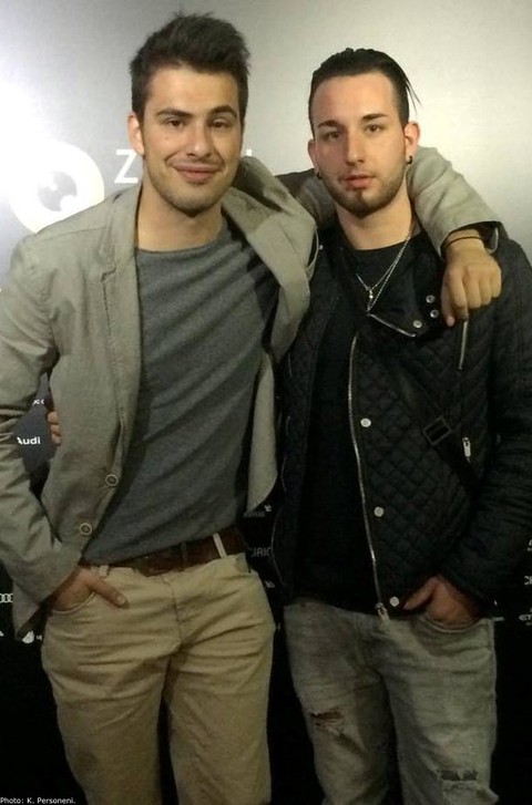 Jason Sereftug (à gauche), avec Kevin Personeni.