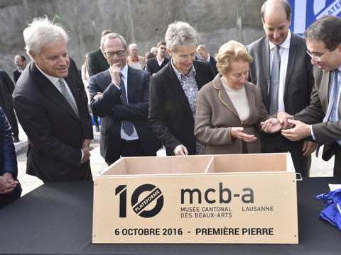 Une première pierre symbolique pour le musée vaudois des Beaux-Arts