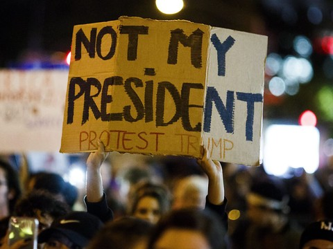 Manifestations aux Etats-Unis après la victoire de Trump