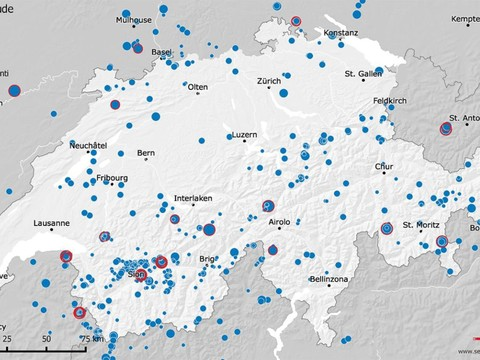 La Suisse a connu 880 séismes en 2016