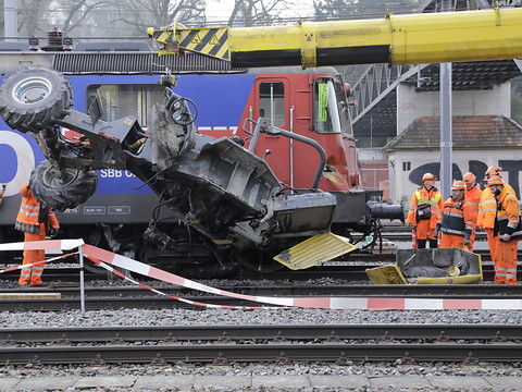 Winterthour: une collision train - machine de chantier fait un mort