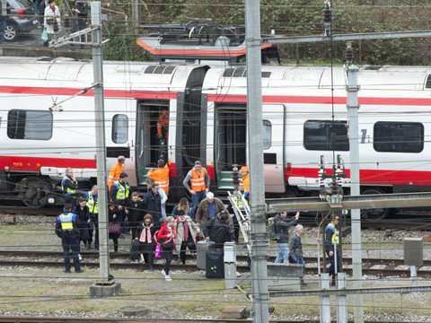 Sept blessés dans un déraillement en gare de Lucerne