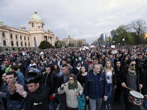 Nouvelle manifestation contre l'élection de Vucic à Belgrade