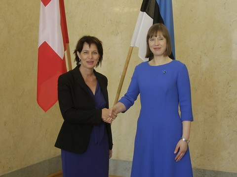 Doris Leuthard a rencontré la présidente de l’Estonie à Tallinn