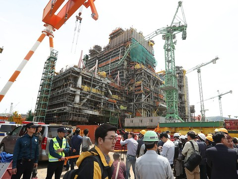Six morts sur le chantier d'une plate-forme sud-coréenne pour Total
