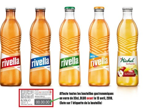 Rivella rappelle des bouteilles en verre