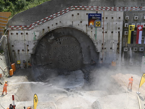 Le troisième tube du tunnel du Belchen percé mercredi