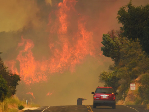 Progression des feux de forêt dans le sud de la Californie