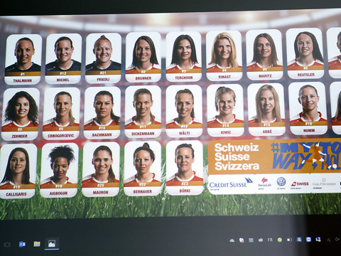 Les joueuses de l'équipe de Suisse ont aussi leurs vignettes