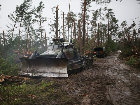Dizaines de milliers d'arbres abattus par des tempêtes en Pologne