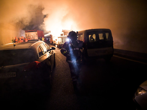 Succès pour l'exercice feu dans le tunnel d'Arrissoules (VD)