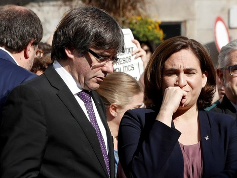 Catalogne: manifestations pour la libération de deux indépendantistes