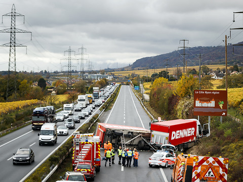 L'A1 fermée à la hauteur d'Aubonne après un accident est rouverte
