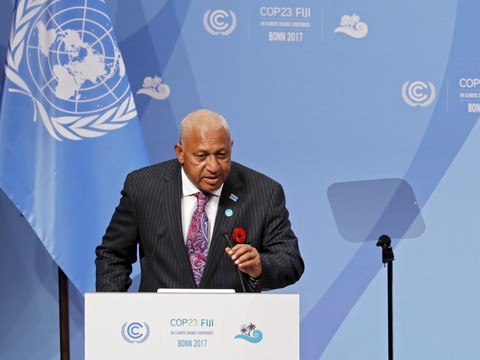 Le président fidjien de la COP23 lance 