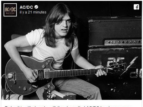 Malcolm Young, co-fondateur du groupe AC/DC est décédé