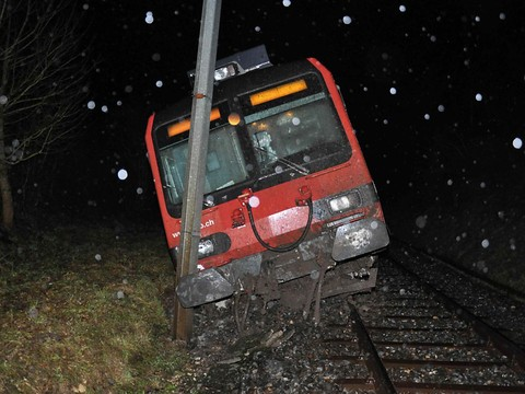 Une coulée de boue fait dérailler un train à Lommiswil (SO)