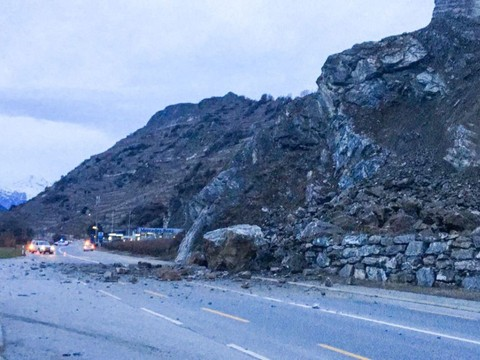 Valais: la route cantonale T9 coupée entre Uvrier et Sion