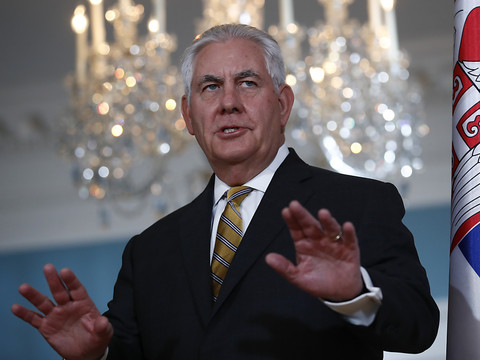 Le chef de la diplomatie américaine Rex Tillerson au Caire