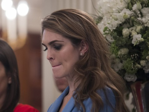 Pas de lien entre l'audition de Hope Hicks au Congrès et son départ