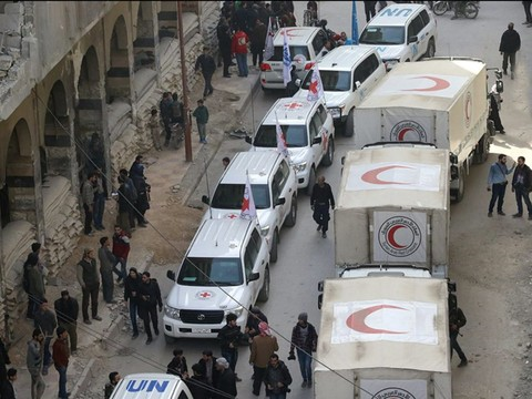 Report de la livraison d'aide humanitaire dans la Ghouta