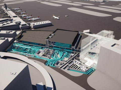 Agrandissement et modernisation du transport des bagages