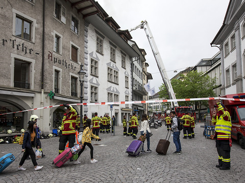 De l'huile en feu a causé l'incendie d'un hôtel lucernois