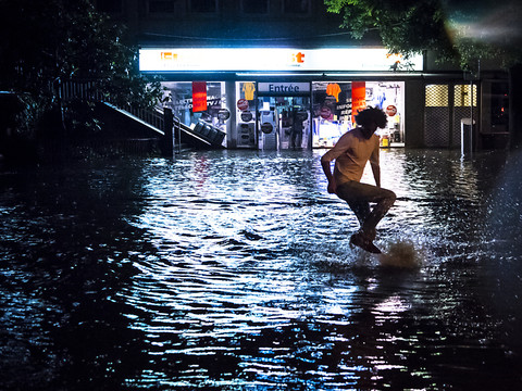 Orage et monstres inondations à Lausanne