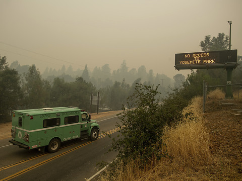 Un incendie menace le parc national de Yosemite en Californie