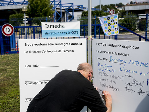 Les imprimeurs demandent le retour de Tamedia dans la CCT