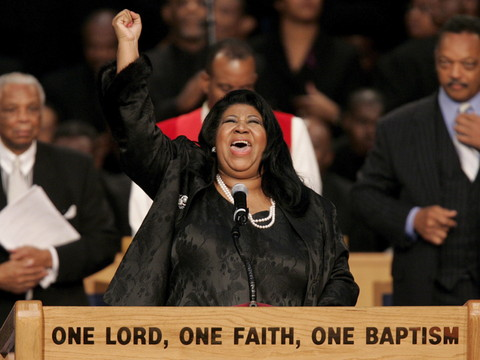 La chanteuse Aretha Franklin, 