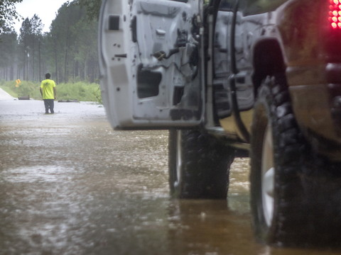 La côte Est sous les eaux après le passage de Florence