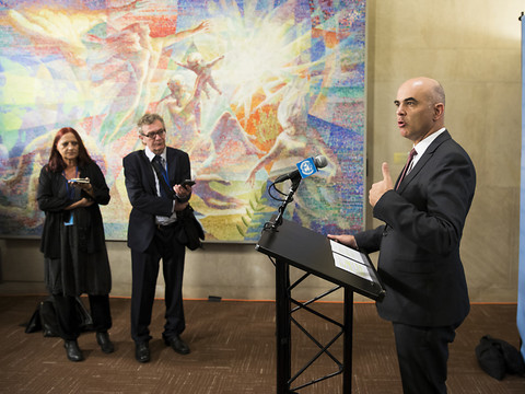Alain Berset en porte-à-faux avec le discours de Trump à l'ONU