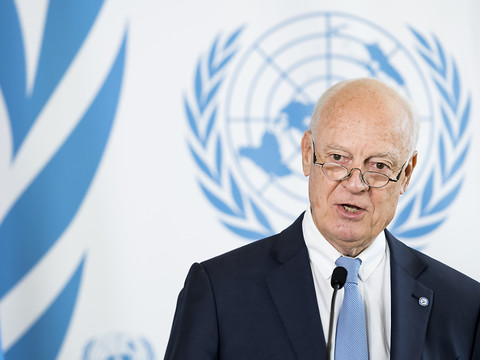 L'émissaire de l'ONU pour la Syrie Staffan de Mistura sur le départ
