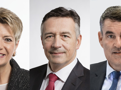 Karin Keller-Sutter, Christian Amsler et Hans Wicki dans la course
