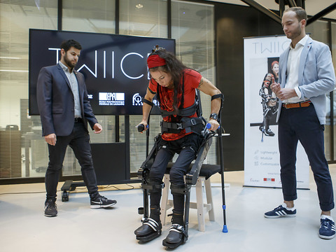 Nouvelle version de l'exosquelette Twiice One testée par Silke Pan